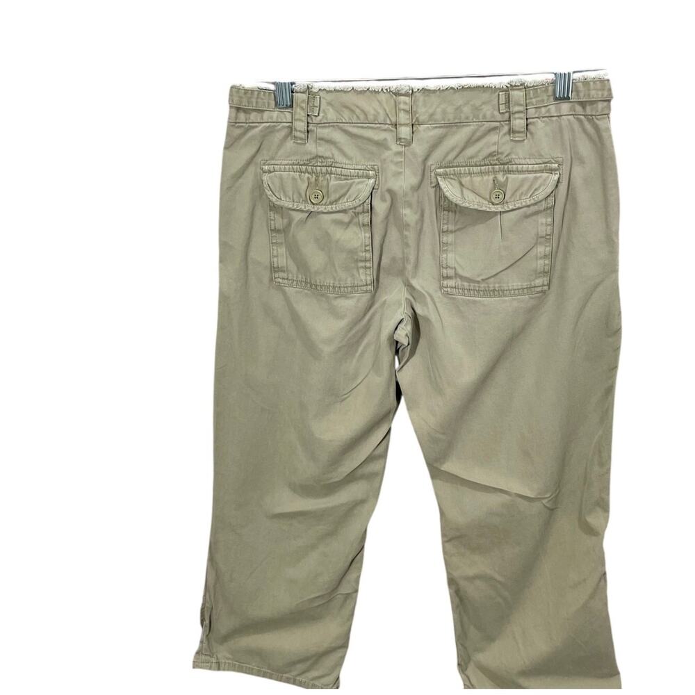 Vintage Y2K Tommy Hilfiger Green Capris Khaki Cargo Straight Leg Women's Size 6 - Picture 6 of 10